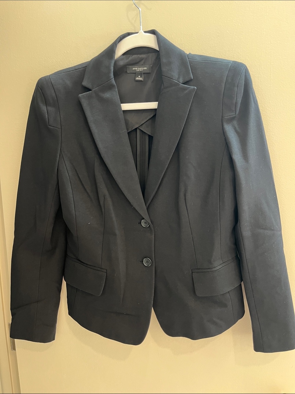 Ann Taylor Black Tailored Two-Button Blazer
